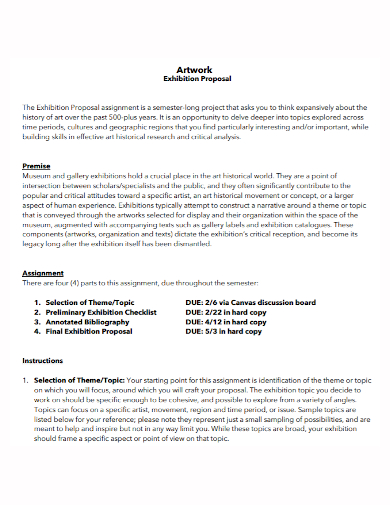 Exhibition Proposals — artwork